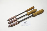 GREAT SET OF 3 BROWN BOGGS LAKE SUPERIOR COPPER SOLDERING IRONS