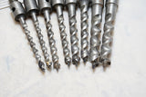 SPECIALIZED SET OF 8 GREENLEE THREADED AUGER BITS