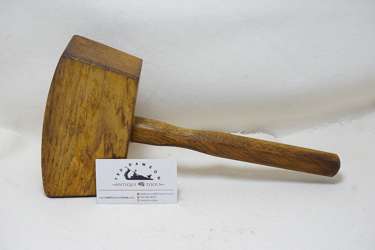 VINATGE TWO POUND CABINETMAKERS OAK MALLET – Ted Dawson Antique Tools