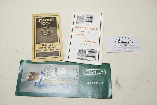 LOT OF 3 STANLEY PAMPHLETS