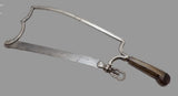 EARLY & EXCEPTIONAL DECORATIVE HAND FORGED HACK SAW