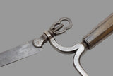EARLY & EXCEPTIONAL DECORATIVE HAND FORGED HACK SAW