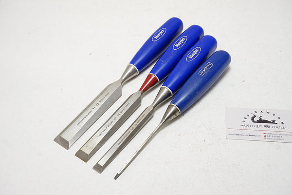 FINE SET OF 4 MARPLES BLUE CHIP CHISELS