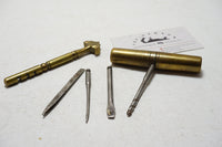 BRASS TOOL HANDLE AND GLASS CUTTER