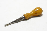 FINE SMALL BEECH HANDLED CABINETMAKERS' SCREWDRIVER