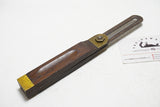 FINE RARE TYPE STANLEY NO. 25 ROSEWOOD & BRASS SLIDING T BEVEL - 8"