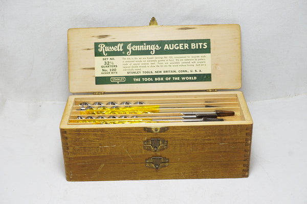 NOS SET OF 13 RUSSELL JENNINGS AUGER BITS IOB W/ WRAPPERS