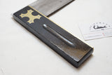 MINT SORBY EBONY 12" CARPENTERS' SQUARE WITH DECAL
