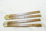 PAIR OF EARLY 24” TWO-FOLD BRASS & BOXWOOD RULES - WALES