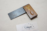 EXTRA FINE RARE V LOGO STANLEY 3" ROSEWOOD AND BRASS TRY SQUARE!