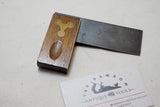 EXTRA FINE RARE V LOGO STANLEY 3" ROSEWOOD AND BRASS TRY SQUARE!