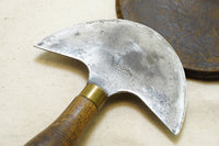 FINE DIXON LEATHERWORKER'S ROUND KNIFE WITH SHEATH