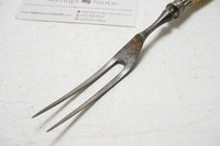 EARLY ANTLER HANDLED MEAT CARVING FORK