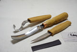 BRAND NEW SET OF 3 BEAVERCRAFT SPOON CARVING / BUSHCRAFT TOOLS