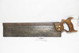 EARLY BLACK SELLARS & CO SPLIT NUT BACK SAW - C. 1880 - 16"