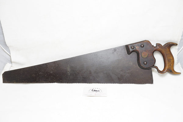 RARE 1870s RICHARDSON (?) ST. JOHN NEW BRUNSWICK HAND SAW - 26", 5 TPI