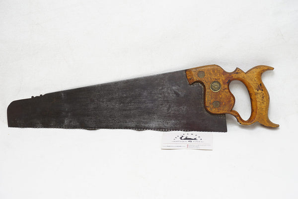 LOVELY SMALL EARLY R. H. SMITH BEAVER MEDALLION NO. 60 CROSS SAW - 16", 11 TPI