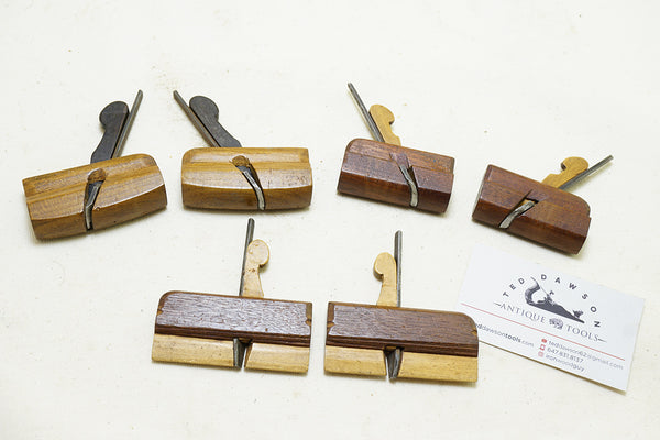 3 FINE MATCHED PAIRS OF MINIATURE COACHMAKER'S PLANES
