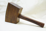 STUNNING EXTRA LARGE MAHOGANY MALLET WITH LEATHER TOP