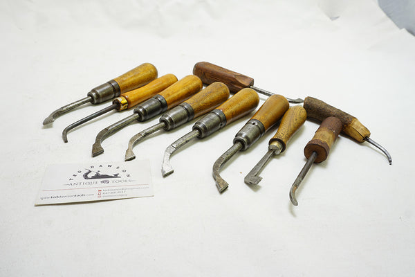 EXCELLENT LOT OF 10 GUN STOCK CHECKERING TOOLS – Ted Dawson