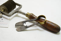 EXQUISITE PAIR OF THREAD SHEARS & UNIQUE ROTARY TRIMMER