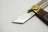 FINE EARLY STANLEY ROSEWOOD & BRASS BEVEL SQUARE - PAT 9-6-04