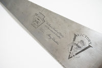 DEAD MINT DISSTON D-15 VICTORY RIP SAW WITH LAMINATED HANDLE - 5 TPI