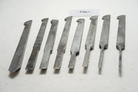 COMPLETE SET OF PLOW PLANE IRONS - DWIGHTS AND FRENCH