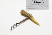 EARLY ANTLER HANDLED CORK SCREW