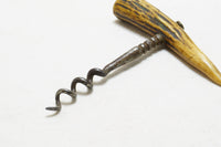EARLY ANTLER HANDLED CORK SCREW