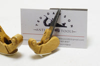REMARKABLE PAIR OF MINI 'BONE' SOLED BOXWOOD DUTCH LUTHIER PLANES