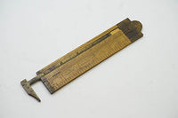 FINE LUFKIN NO. 372 BOXWOOD & BRASS CALIPER RULE - 1FT 2 FOLD