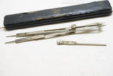 FINE GERMAN SILVER 10" PROPORTIONAL DIVIDERS + COMPASS DIVIDER WITH CAP