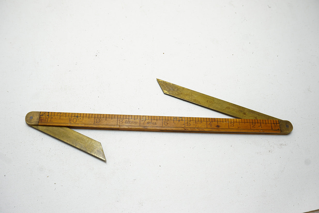 vintage an•an no.42 FINE LUFKIN NO. 42 BOXWOOD SHIPWRIGHTS BEVEL RULE - 1FT – Ted