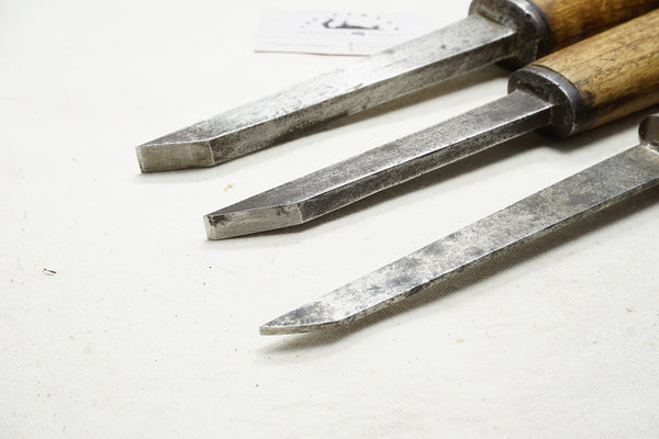 FINE SET OF 3 MOULSON & SORBY MORTISE CHISELS - 1/8" ~ 7/16" – Ted ...