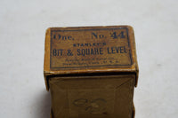 DEAD MINT TYPE 1 STANLEY NO. 44 BIT & SQUARE LEVEL IOB