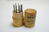 NOS EARLY SET OF 8 STARRETT NO. 565 DRIVE PIN PUNCHES - 1/16" ~ 5/16"