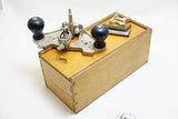 FINE STANLEY NO. 71 ROUTER PLANE IN DOVETAILED BOX - 3 CUTTERS &&