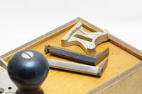FINE STANLEY NO. 71 ROUTER PLANE IN DOVETAILED BOX - 3 CUTTERS &&