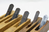 SET OF 5 JAPANESE CHAMFER STYLE KANNA / MOLDING PLANES