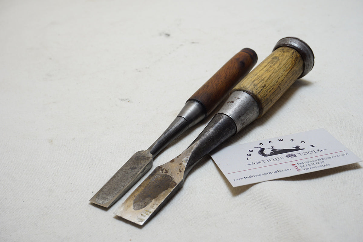 WORKING PAIR OF JAPANESE NOMI / CHISELS – Ted Dawson Antique Tools