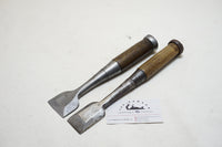 LARGE HEAVY PAIR OF JAPANESE NOMI / CHISELS