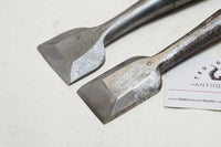 LARGE HEAVY PAIR OF JAPANESE NOMI / CHISELS