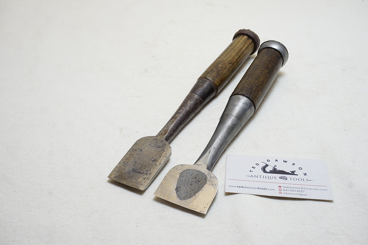 LARGE HEAVY PAIR OF JAPANESE NOMI / CHISELS – Ted Dawson Antique Tools