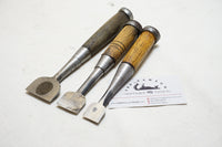 FINE SET OF 3 JAPANESE NOMI / BUTT CHISELS
