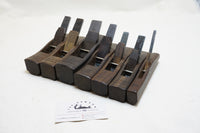 LIKE NEW SET OF 7 EBONY MUJINGFANG ASSORTED HOLLOWS & ROUNDS