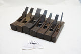 LIKE NEW SET OF 7 EBONY MUJINGFANG ASSORTED HOLLOWS & ROUNDS