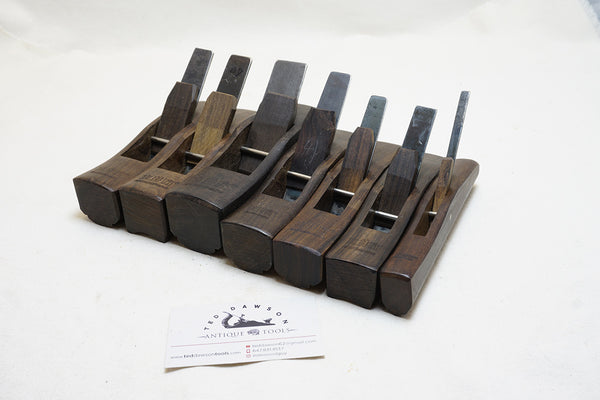 LIKE NEW SET OF 7 EBONY MUJINGFANG ASSORTED HOLLOWS & ROUNDS