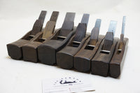 LIKE NEW SET OF 7 EBONY MUJINGFANG ASSORTED HOLLOWS & ROUNDS