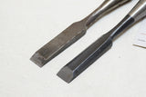 CLEAN FINE PAIR OF JAPANESE MORTISE + BENCH CHISELS